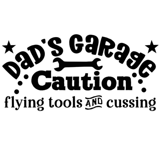 CAR DECAL Dads Garage